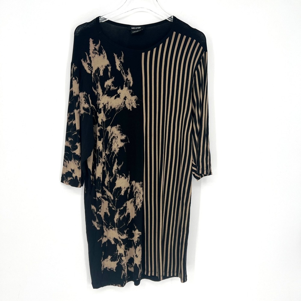 Isabel De Pedro Tunic Top Womens 6 Art to Wear‎ Lagenlook Artsy Striped